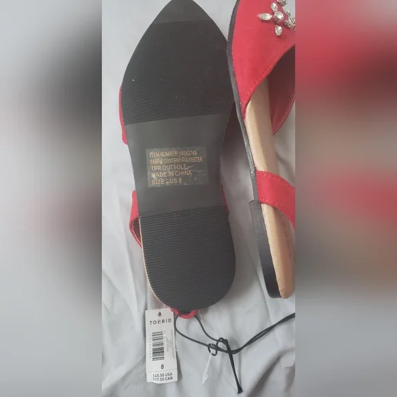 Torrid Faux Jewel Embellished Slingback Flats NWT - Picture 2 of 3